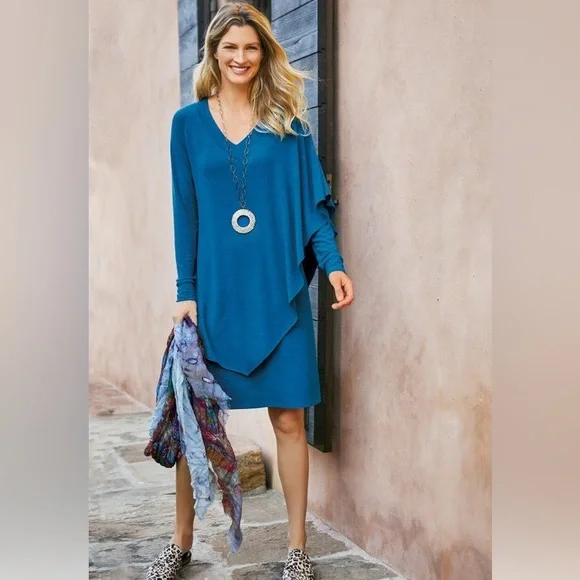 Soft Surroundings Blue Marla Dress - Picture 2 of 8